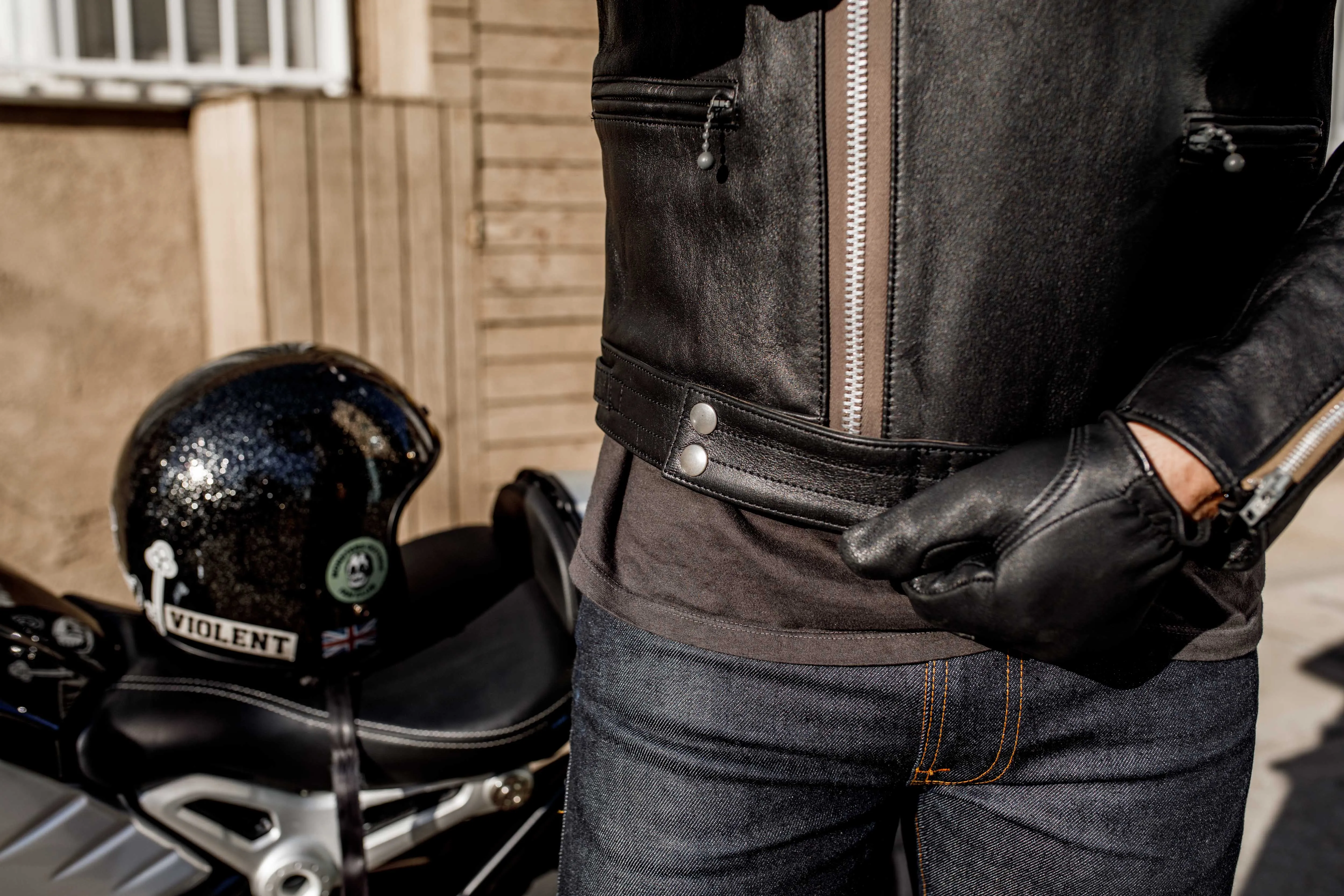 ADDICT Clothes - British Asymmetry Jacket - Sheepskin Leather