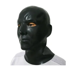 MONNIK Black Latex Hood Rubber 1.00mm Mask Long Neck Head Open Eyes for Bodysuit Cosplay Fetish