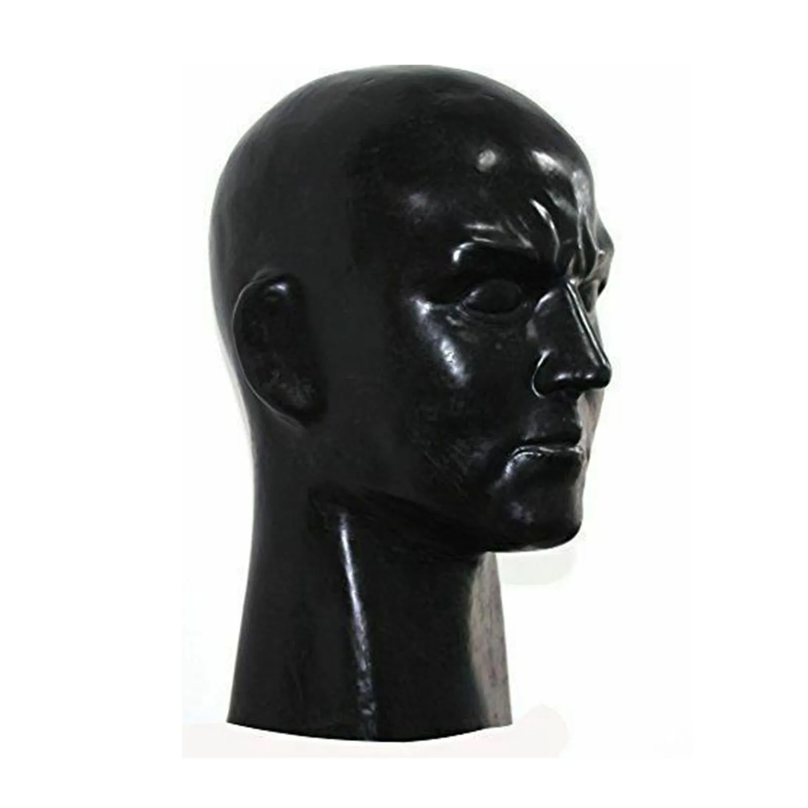 MONNIK Black Latex Hood Rubber 1.00mm Mask Long Neck Head Open Eyes for Bodysuit Cosplay Fetish
