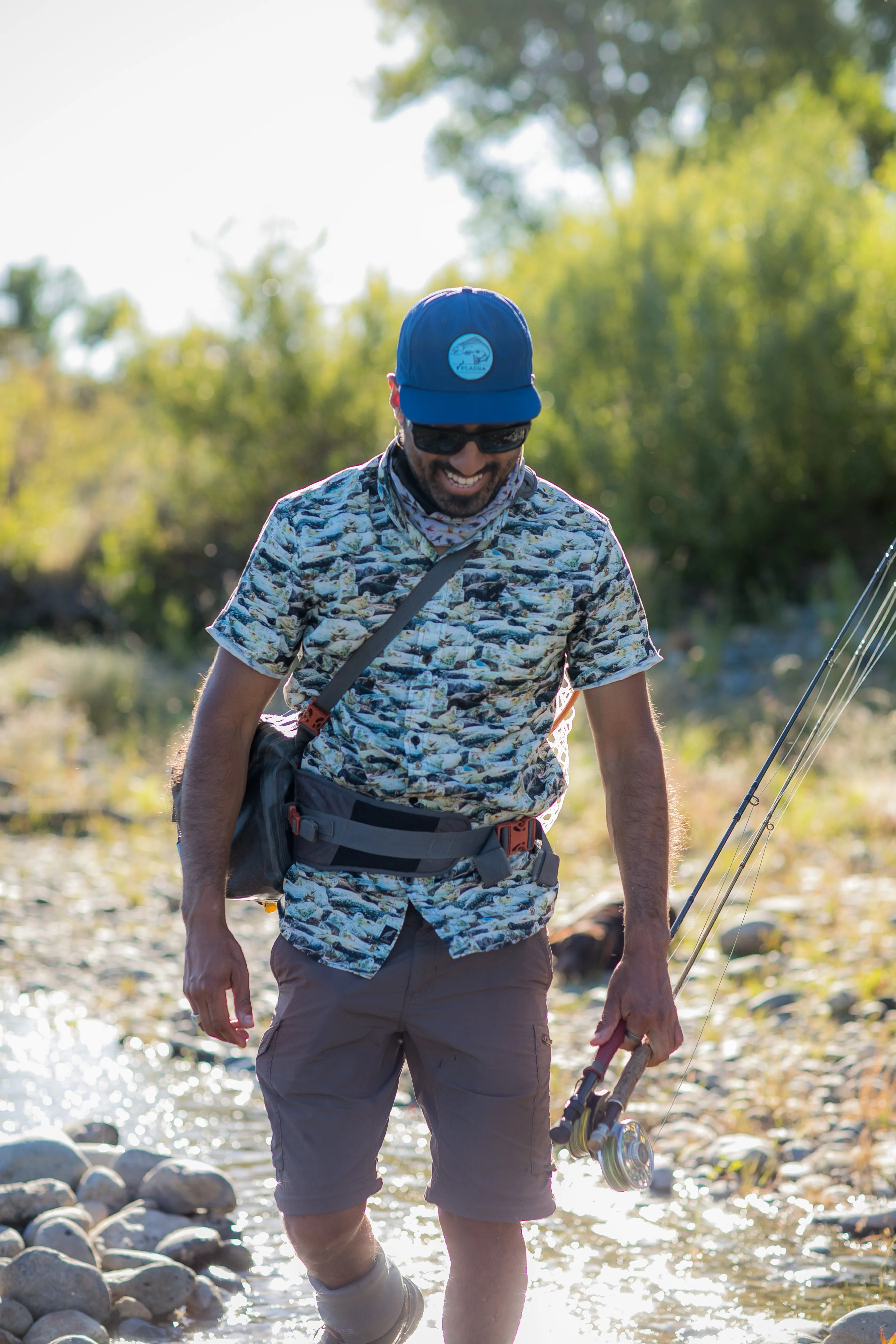 Nylon Trout Hat- Navy Blue