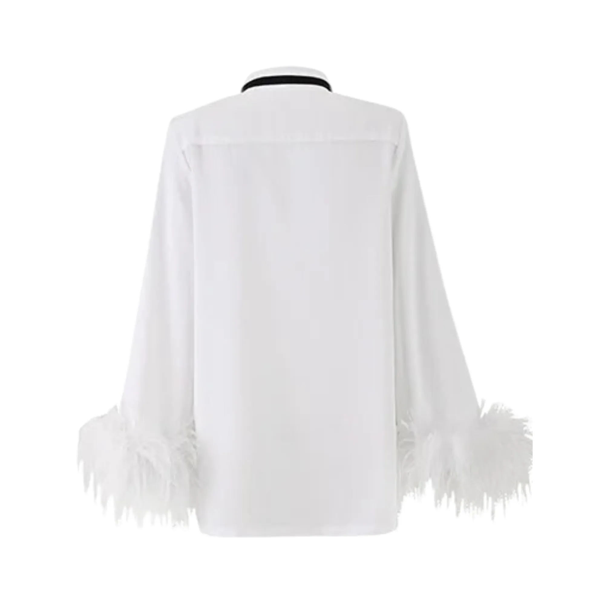 Pre Order:  White Feather Sleeve Pullover Top