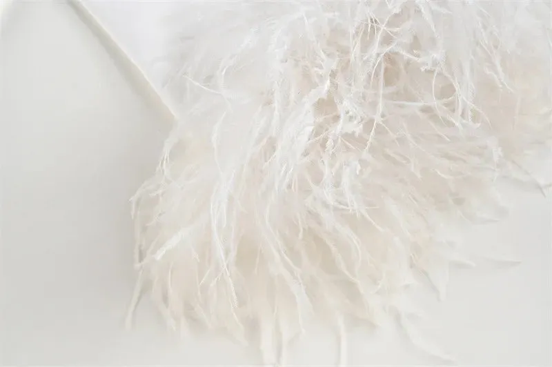 Pre Order:  White Feather Sleeve Pullover Top