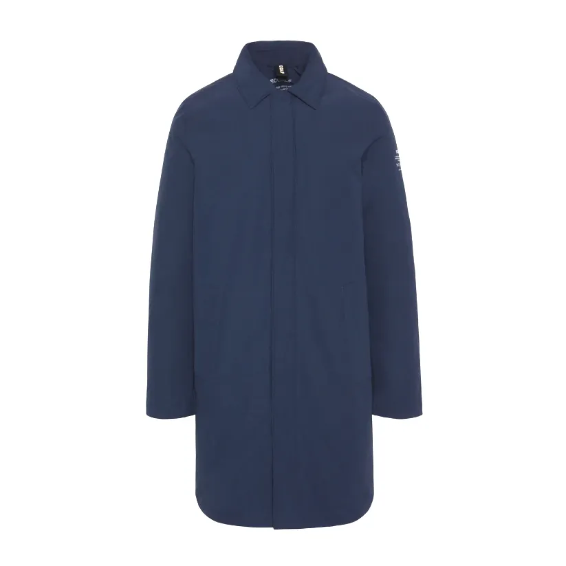 Recycled Polyester Waterproof Top Coat - Navy