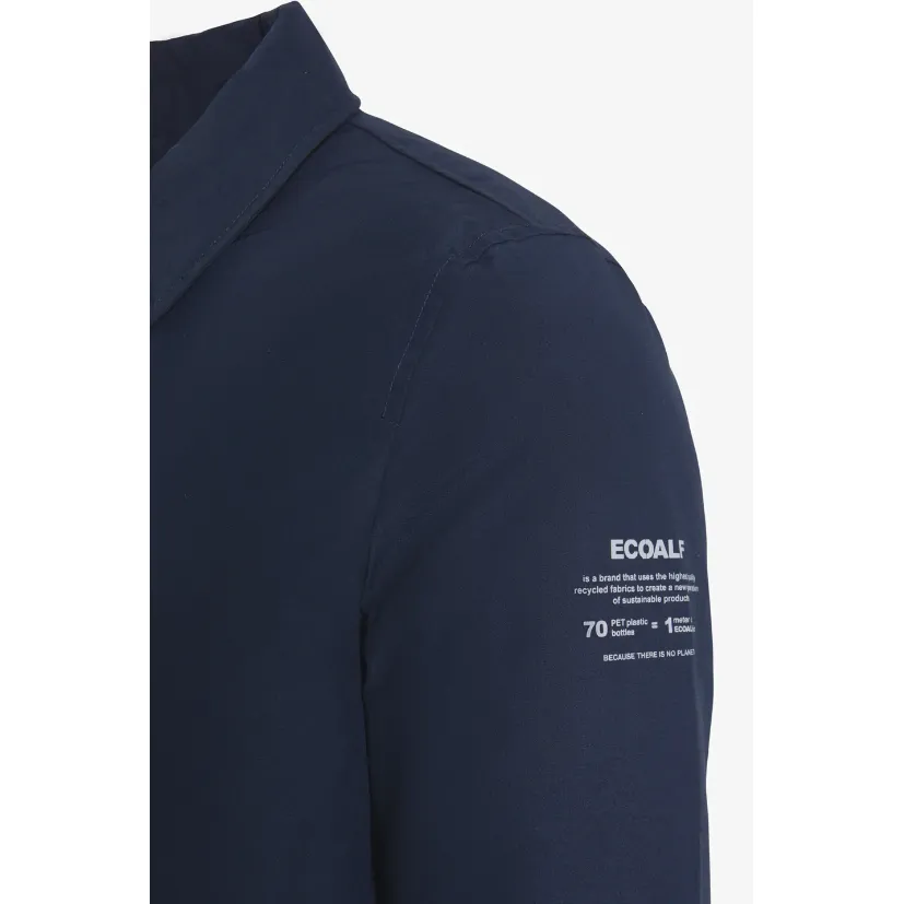 Recycled Polyester Waterproof Top Coat - Navy