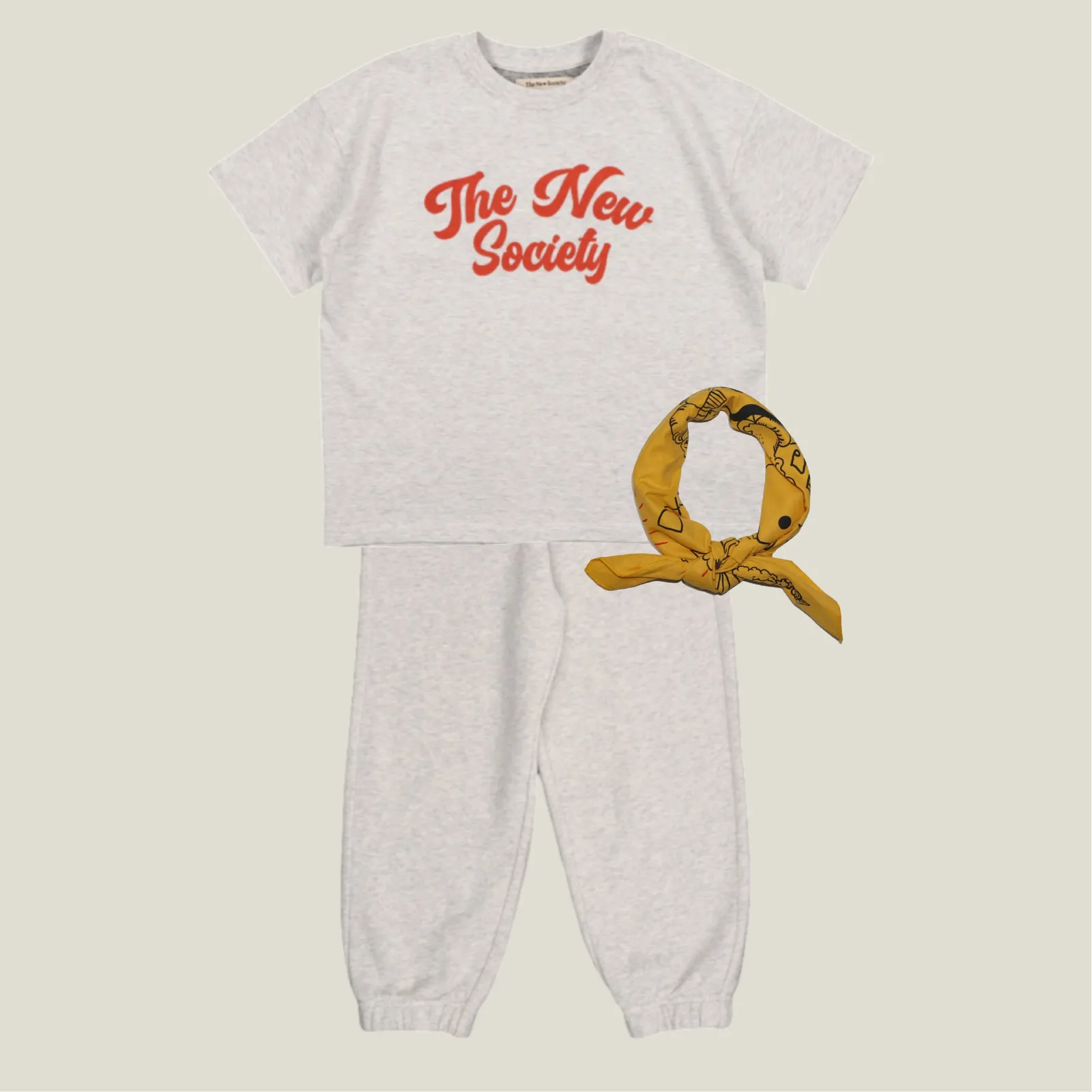 The New Society Ios Sweatpants Grey Melange