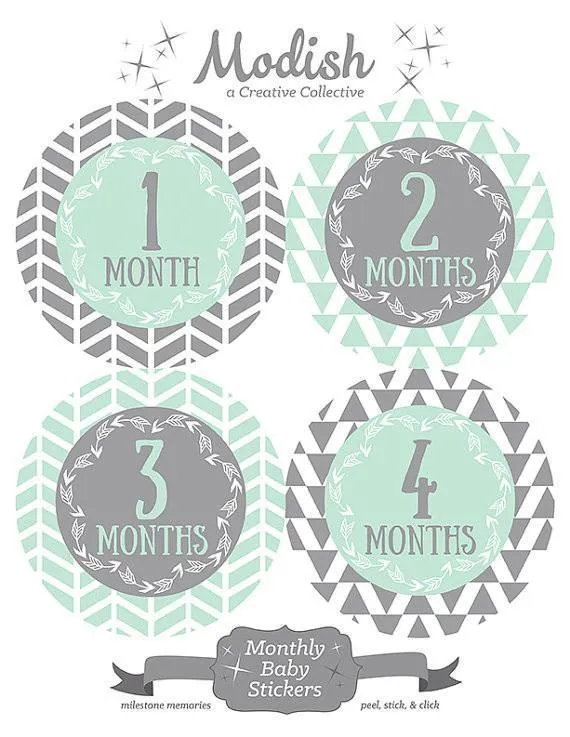 TRIBAL MONTHLY BABY STICKERS