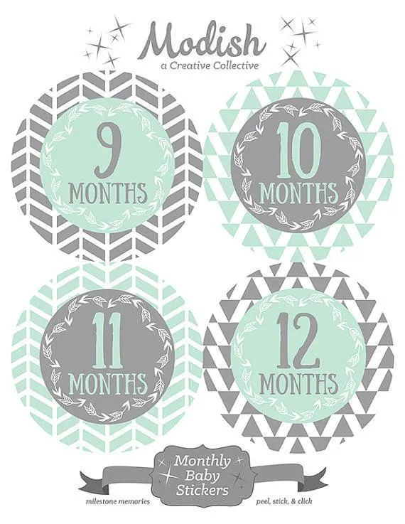 TRIBAL MONTHLY BABY STICKERS